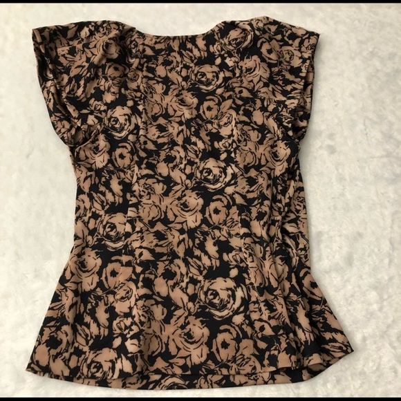Ann Taylor Floral Rose Print Wrap Blouse Sz 10 NWT - Picture 6 of 11
